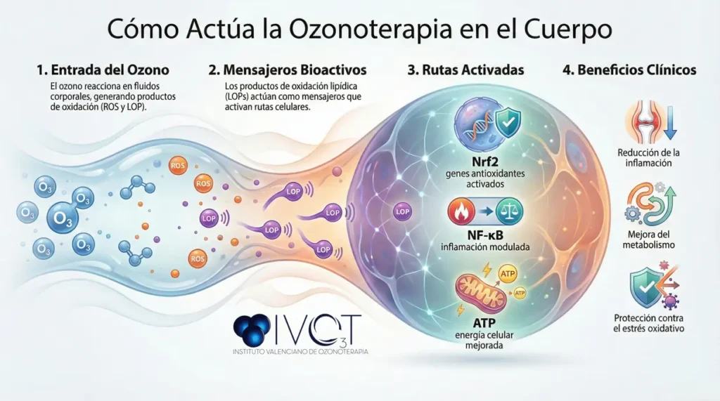 Mecanismo de acción del ozono en el organismo